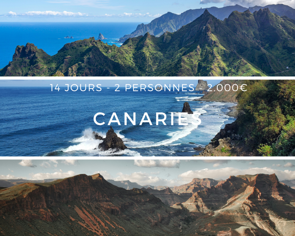 Voyage aux Canaries : découvrez les paysages de Tenerife et Gran Canaria, entre plages et montagnes.