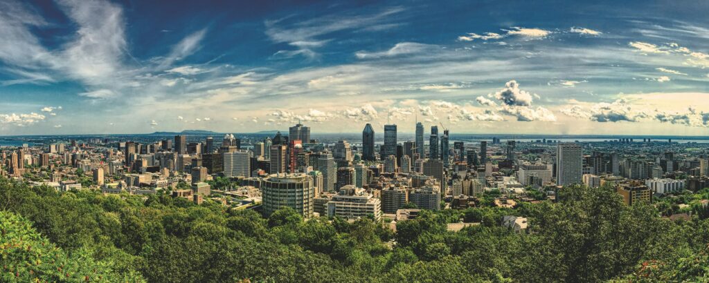 Montréal, centre-ville et paysage urbain, voyage au Canada.